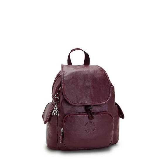 Sacs À Dos Kipling City Pack Mini Classiche Metallic Bordeaux | FR 1735TC